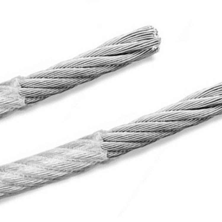 Customized 304 Stainless Steel Wire Rope Rubber-Coated Transparent Colorful Wire Pvc/Nylon/Tpu Plastic-Coated Wire Rope