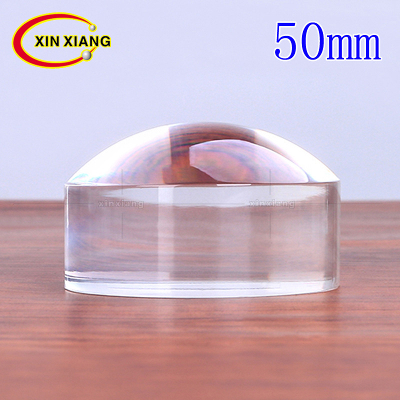 全光学亚克力8倍高清文镇镜 桌面摆设压纸高清圆形放大镜镇纸石