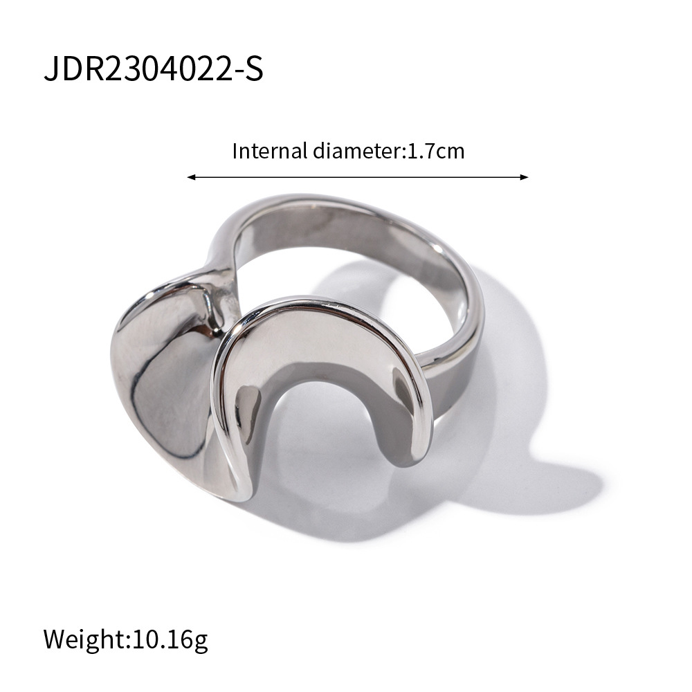 Anillo personalizado esférico europeo y americano anillo femenino oro acero color grande y pequeño anillo de bola nicho de alto sentido Comercio exterior Accesorios al por mayor