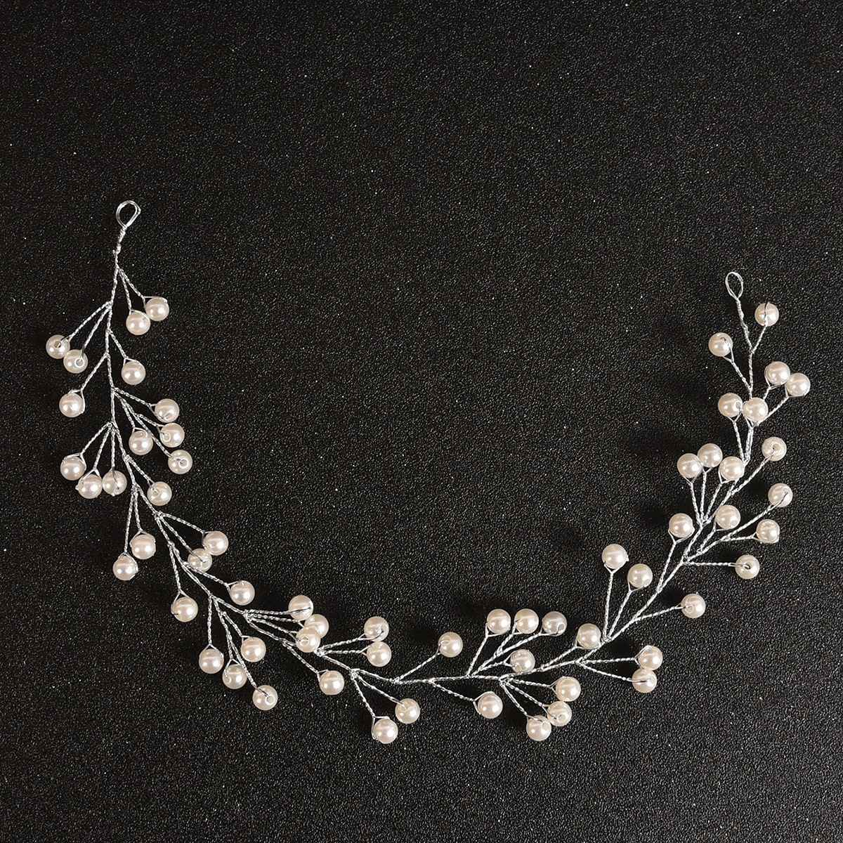 Europa y Estados Unidos toque de novia transfronterizo mano perla de diamante cuentas trenzadas hebra de cabello accesorios de vestido de boda al por mayor