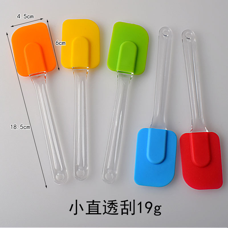 Espátula de Silicona con Mango Transparente para Repostería