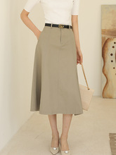 品质休闲水洗棉半身裙日系女装新款a字裙子2026秋装女装一件代发