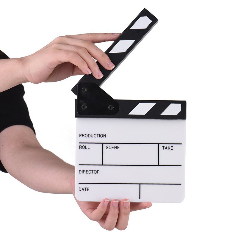 Small Director's Clapperboard, Movie Clapperboard, English Clapperboard, Video Shooting Prop, Desktop Decoration, Craft Item