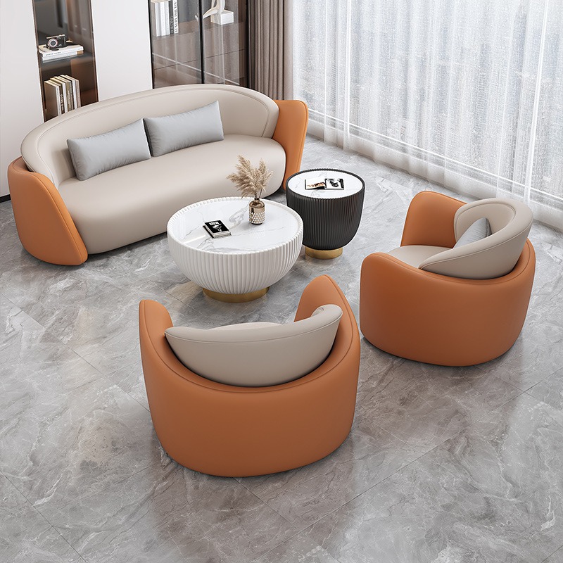 Sofá de oficina mesas de té combinación de invitados mesas y sillas individuales lobby hotel ventas sofá sala de recepción de negocios image 3