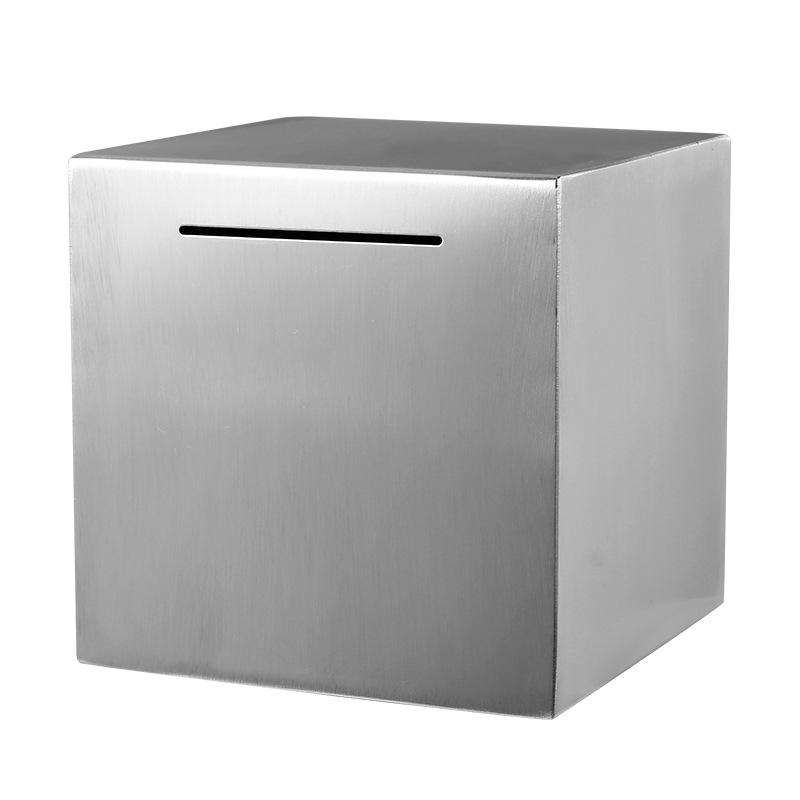 Hucha explosiva de acero inoxidable, gran capacidad, solo puede ingresar a la alcancía de los estudiantes, no puede ingresar a la caja de efectivo para niños