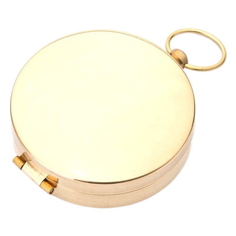 Brújula de bolsillo de alta gama con tapa abatible G50, fabricada en latón, con función luminosa potente, aguja de orientación norte multifuncional de alta precisión