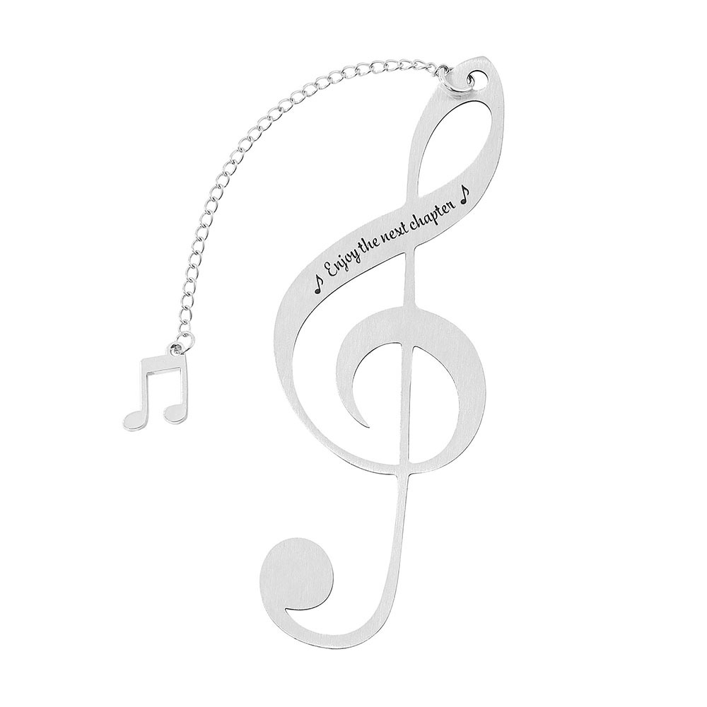 Cross-border blank cultural music charm pendant for students and teachers Teacher's Day commemorative gift festival gift engraved metal bookmark