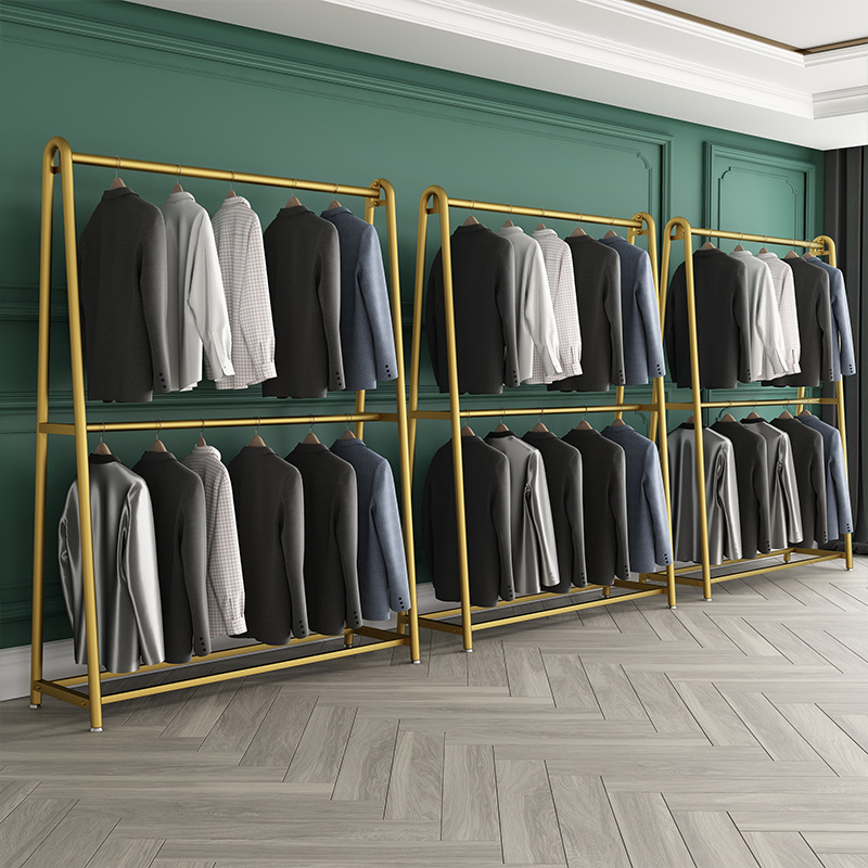 신부 가게 랙 하이 엔드 디스플레이 랙 웨스턴 원피스 청삼 바닥-층 스튜디오 더블 레이어 웨딩 원피스 옷걸이