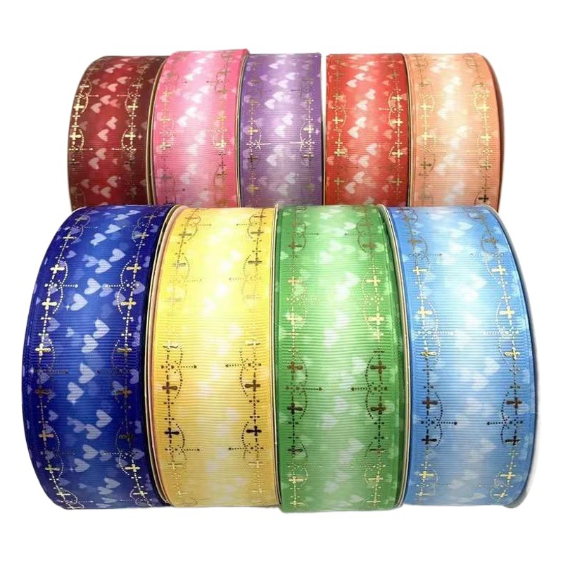 25mm gradiente Luna gilding cinta barra bandeja hecha a mano colorido embalaje hilo flores cinta en stock al por mayor