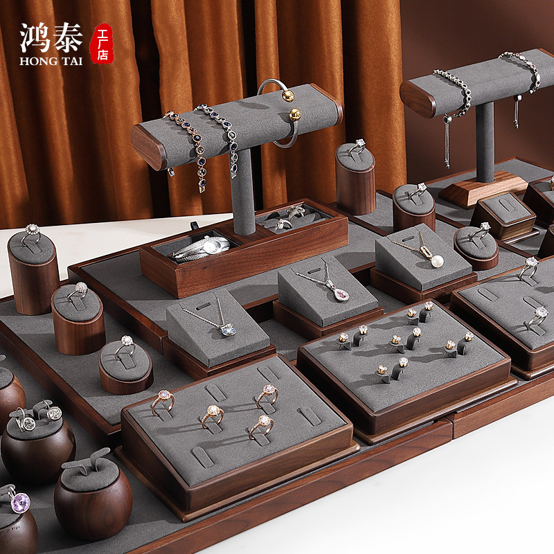 首飾珠寶展示架戒指項鍊耳飾收納架飾品直播間道具櫃檯珠寶拍攝台