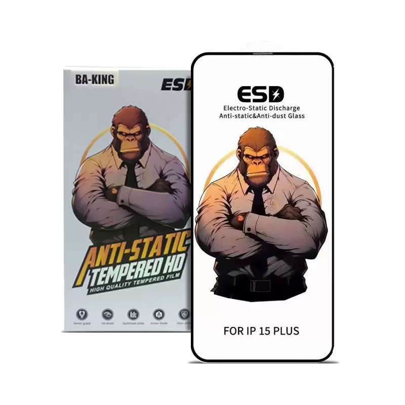 Gorila para iphone17 / 16 / 15 serie HD / esmerilado / anti-pepepear película de endurecimiento a prueba de polvo de pantalla completa