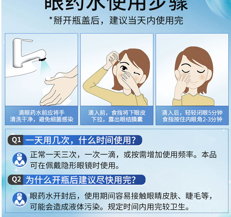 Custom Eye Drops Eye Ointment Eye Patch Set for Eye Fatigue Dryness OEM Private Label details