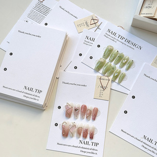 ins in stock wear nail card logo printing light luxury manicure finished product display cardboard printing storage background board