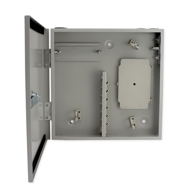 厂家光纤分纤箱楼道壁挂光缆分光箱熔纤箱12芯移动电信联系光缆箱