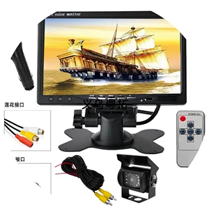 AHD 7 düym masaüstü monitor avtobus arxa görünüş kamerası üçün iki video girişi ilə