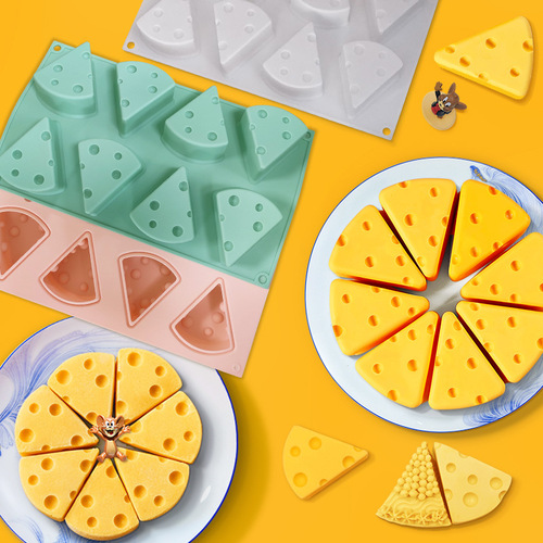 Sanxin 8-piece cheese mousse cake silicone mold diy soap handmade soap scented candle grinding tool
