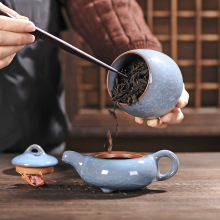 GPW5便携冰裂釉陶瓷 紫砂小号茶罐子 茶叶罐 茶叶盒 普洱密封罐
