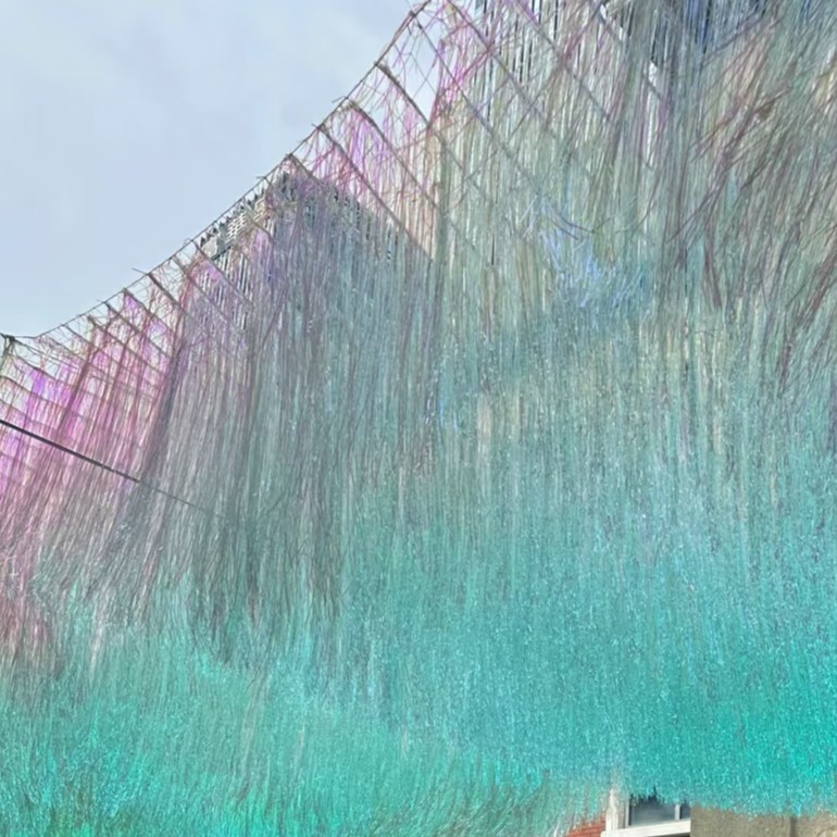 Cortina de Lluvia Láser para Pasillo, Decoración de Fiesta de Cumpleaños, Atrezzo para Fotos, Toldo para Proteger del Sol