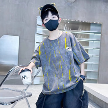 童装男童夏装T恤短袖2026新款儿童中大童上衣夏款男孩夏季潮t半袖