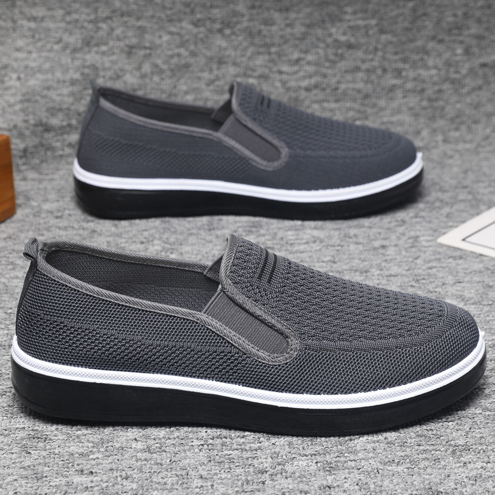 Zapatos de tela transpirables de verano con suela suave de malla transpirable zapatos casuales ligeros con suela suave zapatos de trabajo cómodos para hombres al por mayor image 9