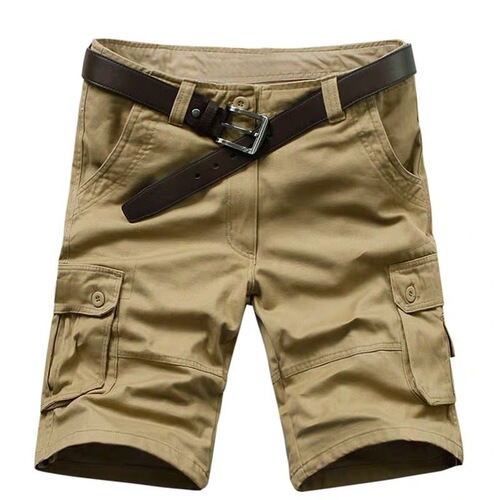 Specially available for cross-border summer fatter large-size work shorts for men's summer youth thin 5 quarter pants, multi-pocket breeches