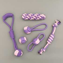 狗狗玩具比熊泰迪狗幼犬解闷益智互动宠物用品彩色拔河玩具