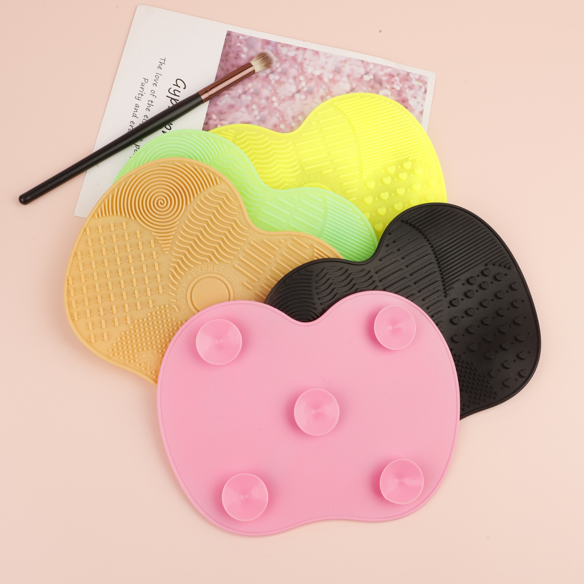 11g Weight Pad for washing brush Makeup Tools Types 1 Piece Quantity Silica Gel Material Multicolor, Apple Pattern Basic, Simple Style Style Basic Simple Style Multicolor Apple Silica Gel Pad For Washing Brush 1 Piece 6