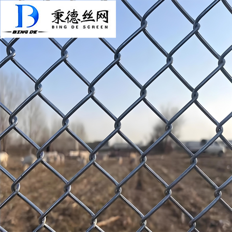 热镀锌编织铁丝护栏网加粗钢丝勾花网隔离防护菱形方孔围栏网