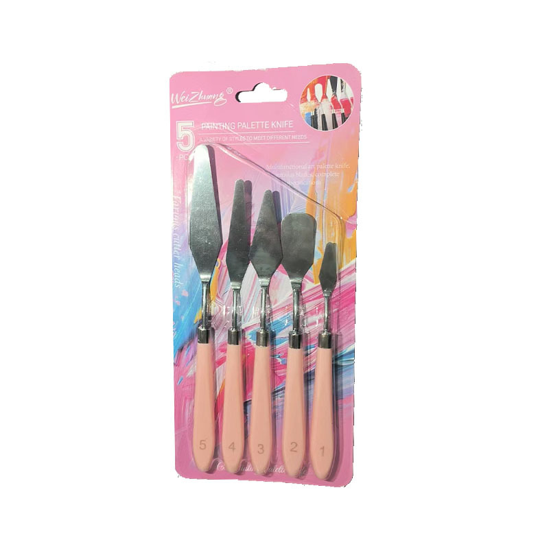 Plastic scraper, fuchsia set, 5 pieces