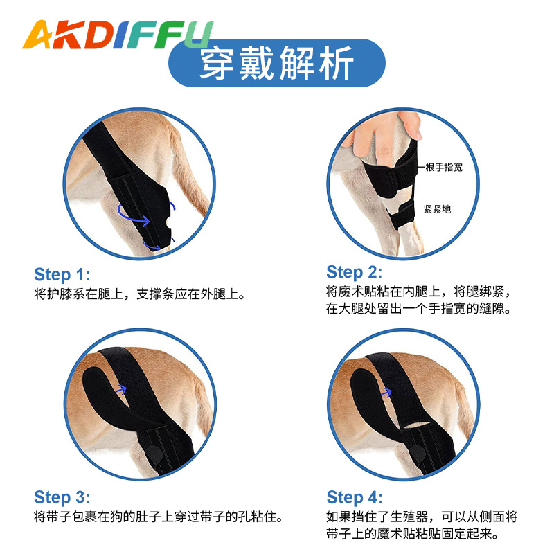 Nuevos productos transfronterizos para mascotas, rodillas para perros, protectores de piernas traseras para evitar lamer y morder después de la cirugía, fabricantes de cubiertas de piernas auxiliares
