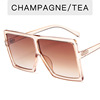 Trend fashionable square sunglasses, multicoloured glasses, European style, suitable for import
