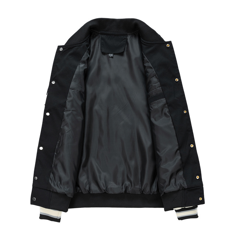 Primavera, otoño, invierno, nueva moda coreana delgada, chaqueta guapo, ropa de béisbol casual, chaqueta deportiva de felpa para hombres, chaqueta gruesa