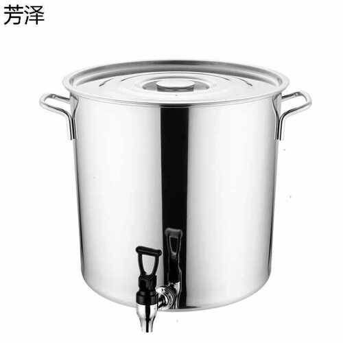 Wholesale stainless steel bucket with lid drinking bucket with faucet tea bucket boiling water bucket cool tea bucket stainless steel soup bucket with