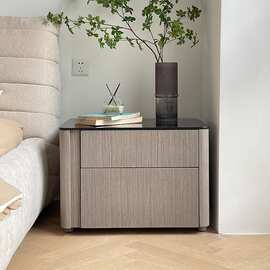 SRKM695#爱娇大师设计简约现代异形床头柜大小户型主卧柜子