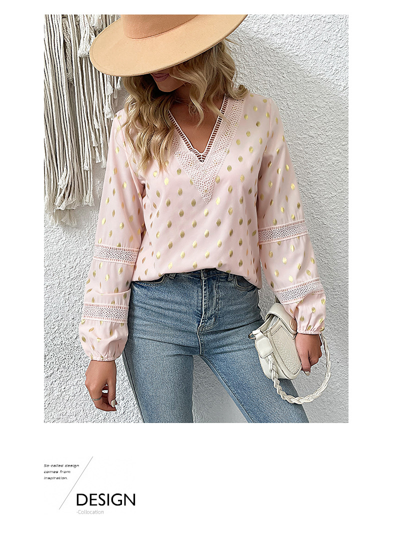 Women's Blouse Long Sleeve Blouses Casual Polka Dots display picture 4