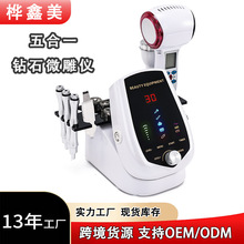 跨境磨皮仪脸部铲皮机导入仪冷冻锤美容仪器五合一钻石微雕仪焕肤