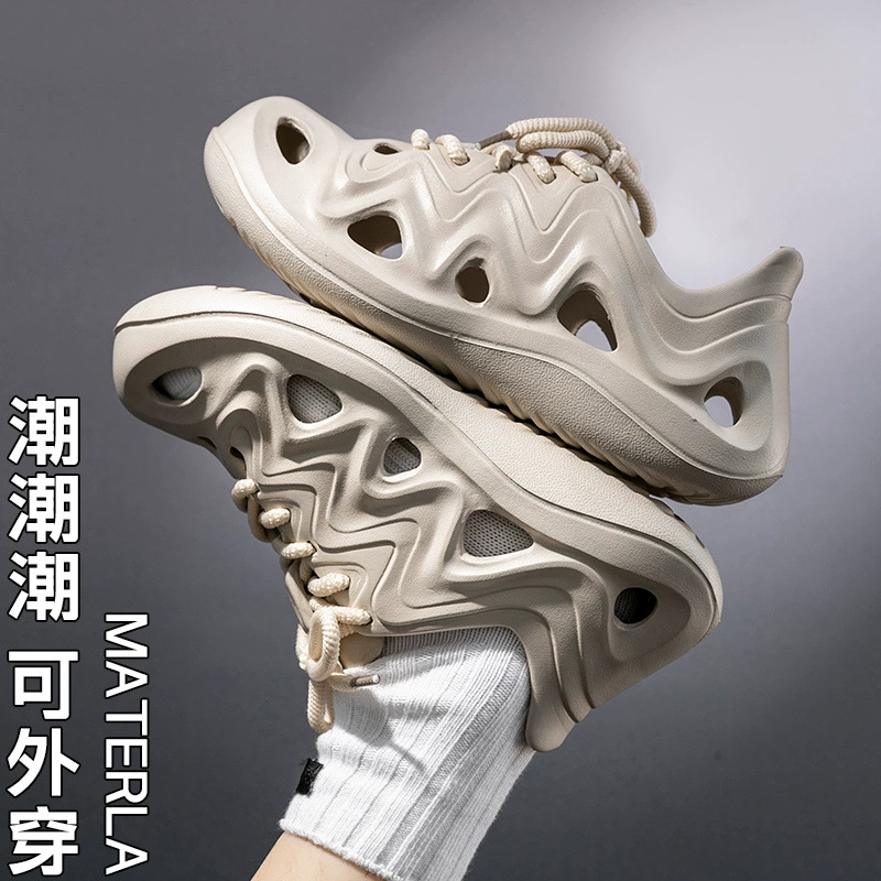 Сандалии мужские приливы летняя новая сумка для вождения пещерной обуви повседневная спортивная мягкая подошва дышащая дрейфующая обувь