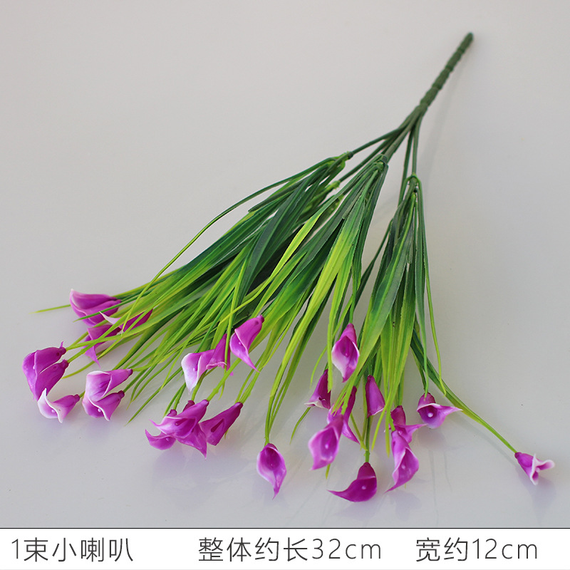 Venta al por mayor Mini simulación estrellado flor artificial planta verde bonsai planta decorativa pequeña flor de plástico sola planta de agua pequeño altavoz