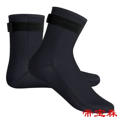 3MM Diving socks keep warm non-slip long and tube-shaped waterproof Beach Socks Snorkeling Swim socks diving Shoes and socks Cold proof All black