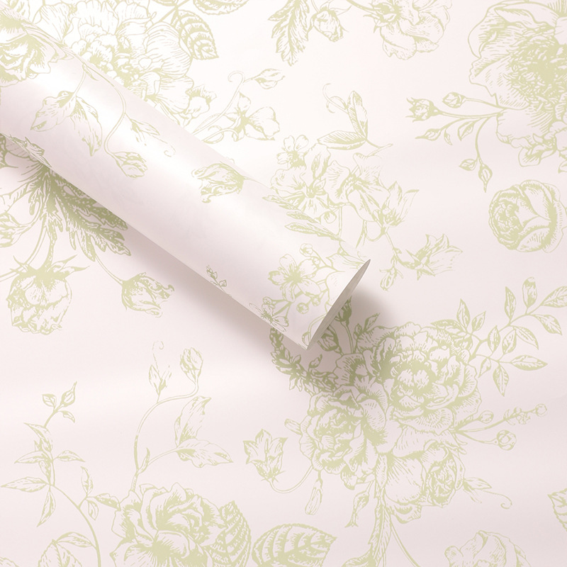 Flower Art Paper 10 hojas de color verde claro (película impermeable) 38*50cm;10 hojas/paquete