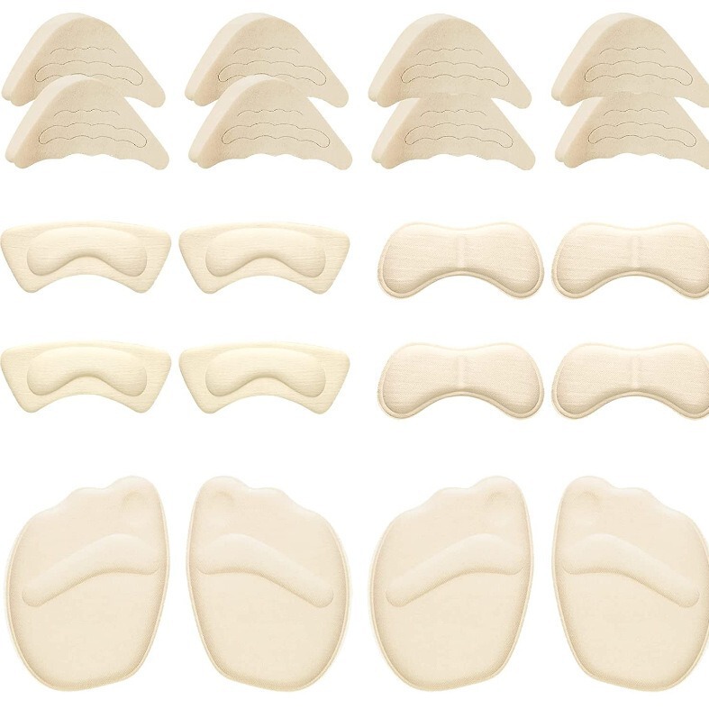 Anti-Wear Heel Pads, Sponge Toe Pads, Eva Set, Adjustable Ten Pairs of Soft High Heels