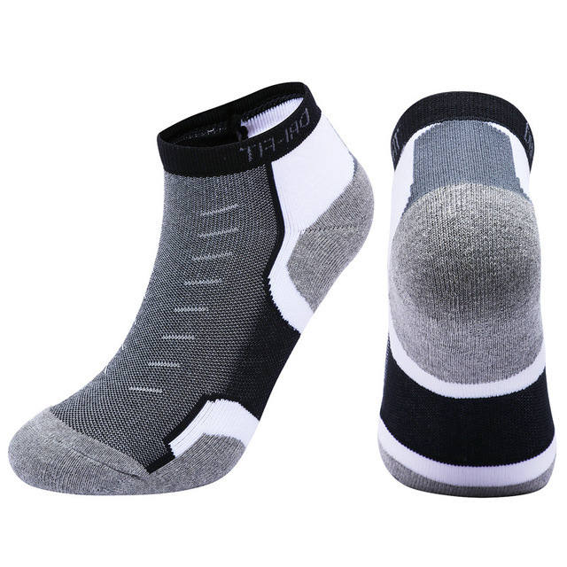Sport Running Socks Men Women Outdoor Athletic Training Marathon Fitness Short Socks Low Cut Cotton Cushion Breathable Ankle Sox