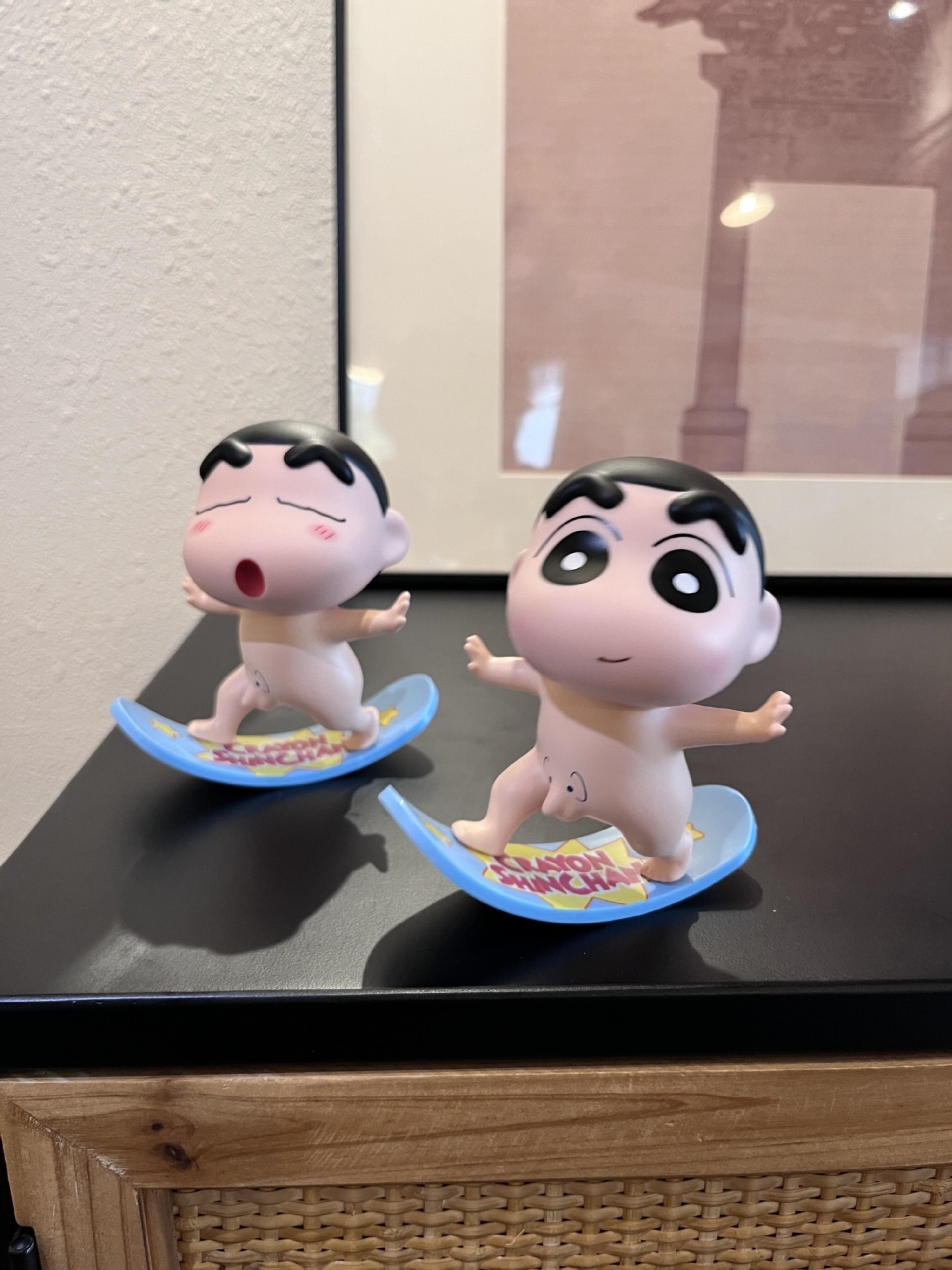 Cute Naked Surfing Crayon Shin-Chan Doll Desktop Ornament Car Decoration Trendy Toy Gift