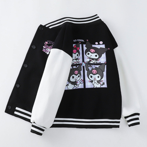 Girls' coats, new spring and autumn baseball uniforms, children's casual clothes, medium and large children's fashionable autumn clothes, girls' cardigan tops