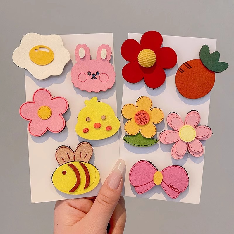 Bebés lindos pegatinas de cabello rotas flores para niños adornamientos de cabello princesa pecado pegatinas de dibujos animados pegatinas mágicas para bebés niñas velcro