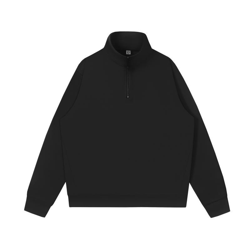 Transfronterizos semiabertos otoño-invierno con solapa de manga larga polo con cremallera corporativa chaqueta personalizada ropa de trabajo impresa logotipo comercio exterior