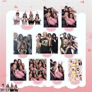24 years powder ink eighth anniversary new vertical brand double-sided transparent station board desktop ornaments around lisa