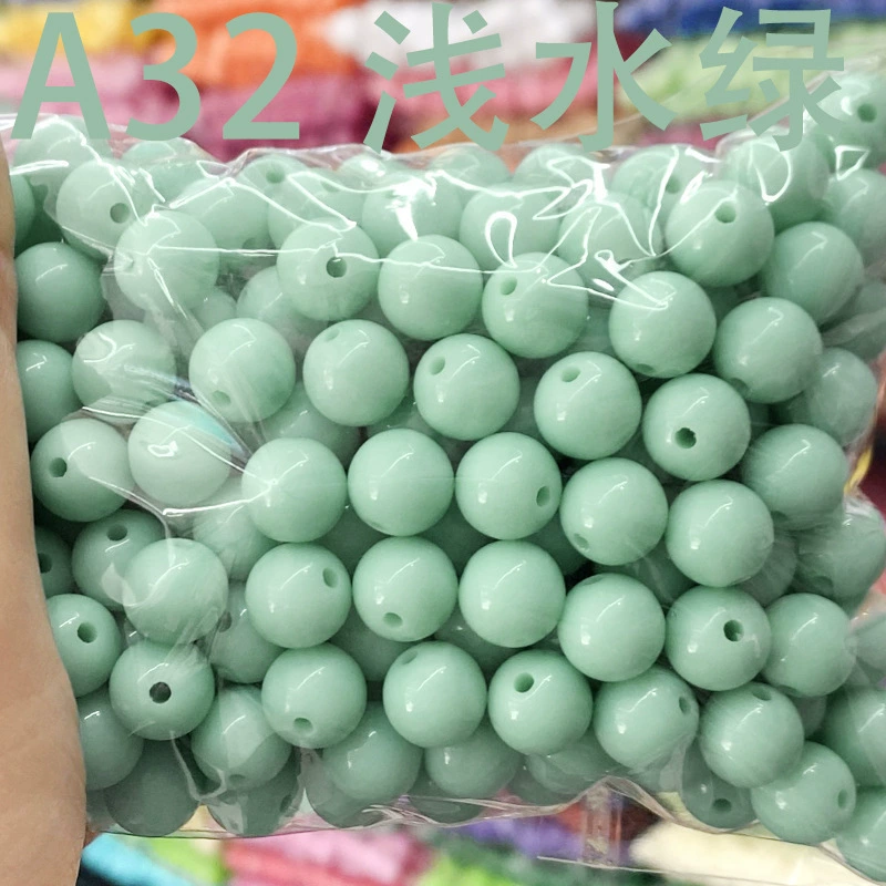 Round beads, bag, plastic woven acrylic accessory handmade, DIY