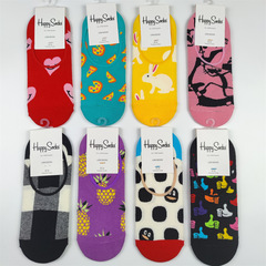 happysocks隱形女襪舒適透氣簡約甜美ins潮夏季純棉淺口隱形襪子2