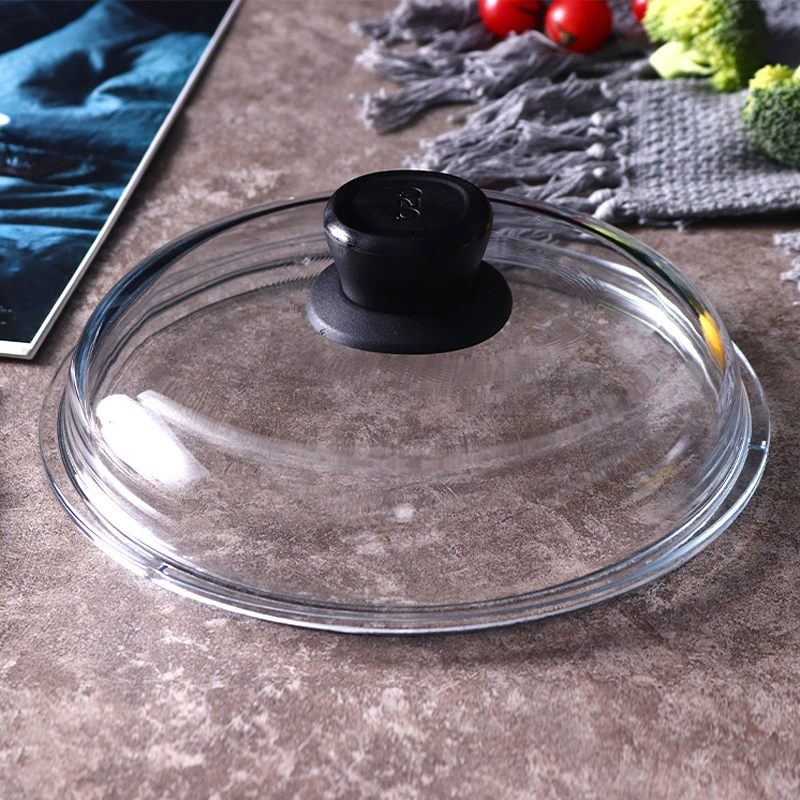 Круглая стеклянная крышка с высоким содержанием боросиликатного стекла крышка прозрачная визуально защищенная от переполнения стеклянная крышка термостойкая и взрывозащищенная